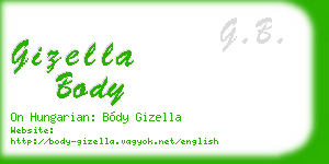 gizella body business card