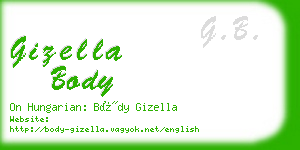 gizella body business card